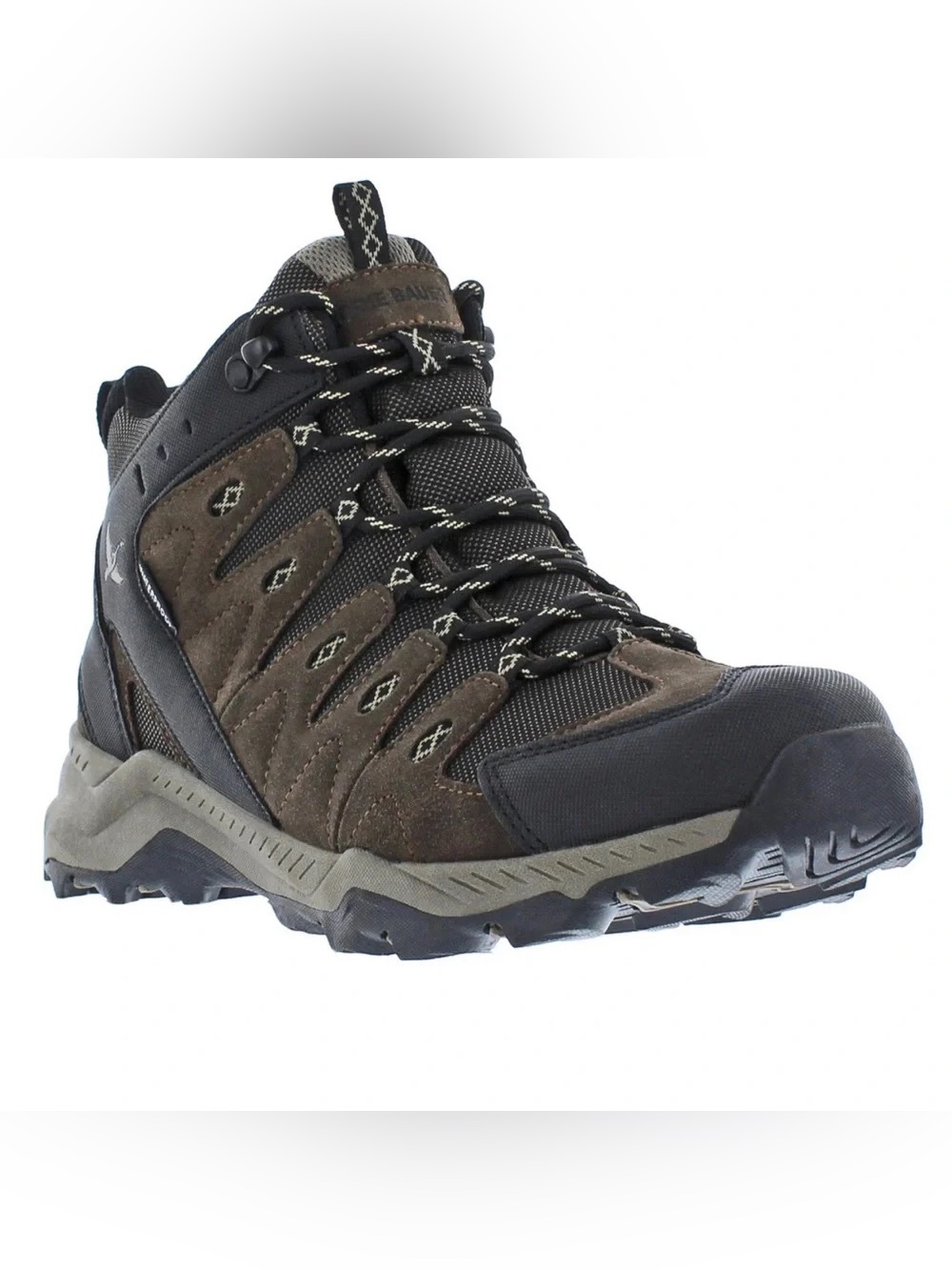 Eddie Bauer Men’s Waterproof Hiking Boots Brown Suede Mesh Outdoor Trail Sz 12